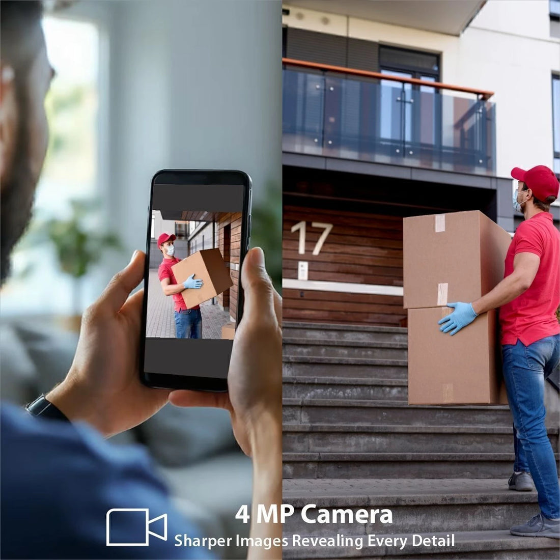 CP PLUS CP-Z45Q 4MP Wi-Fi Pan Tilt Camera with Full Color Night Vision & Motion Alerts Security Camera (256 GB, 1 Channel)