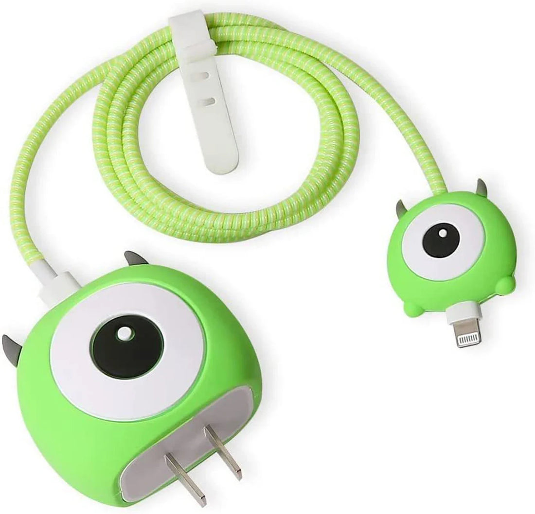 20679 Cute Cartoon Data Cable Case for Samsung 25W USB-C Power Adapter Charger, Cartoon 3D Design Protective Case {Random Design}