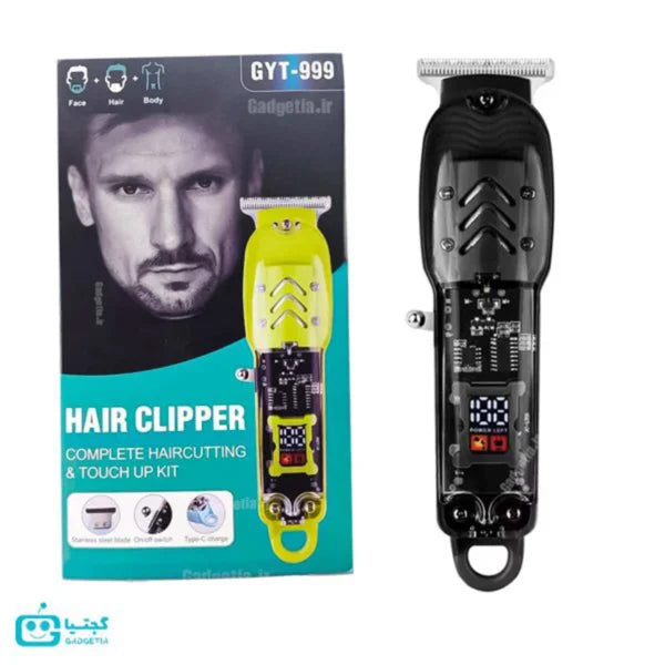 AHS44 Professional Hair Clipper, Complete Haircutting Kit, Type-C Charging, Stainless Steel Blade
