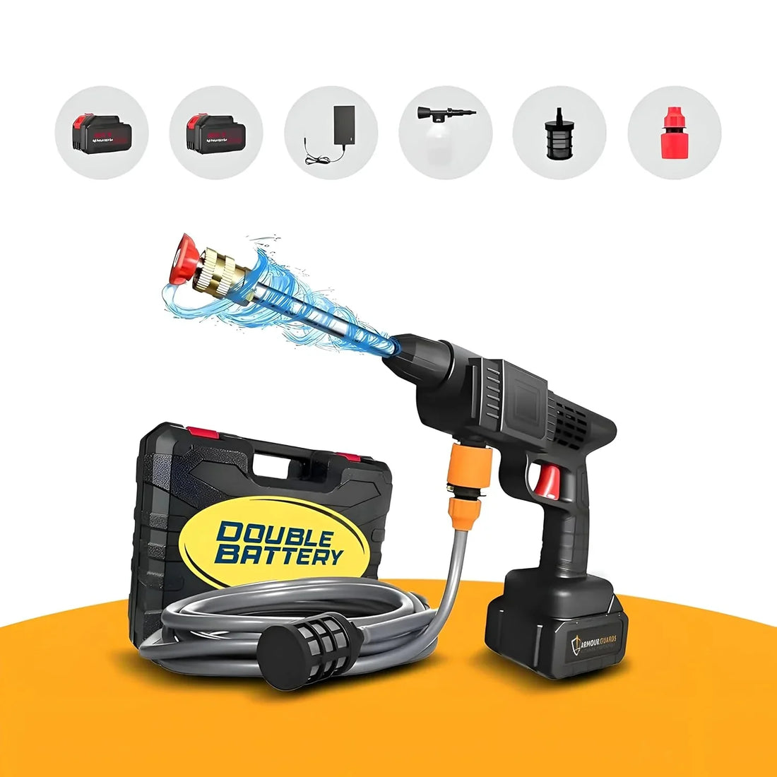 10140 Wireless High Pressure Car Washer& Car Cleaning 48v Rechargeable Electric Pressure Washer Gun Machine Tool for Car & dual battery