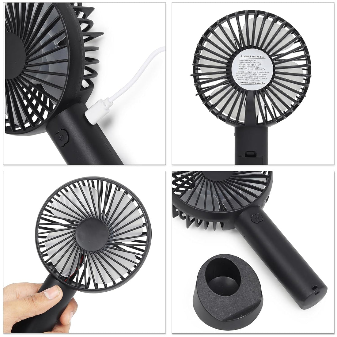 20328 Mini Portable USB Hand Fan | Rechargeable Battery Operated | Summer Cooling Mini Fan with Standing Holder Handy Base For Home Office Indoor Outdoor Travel.