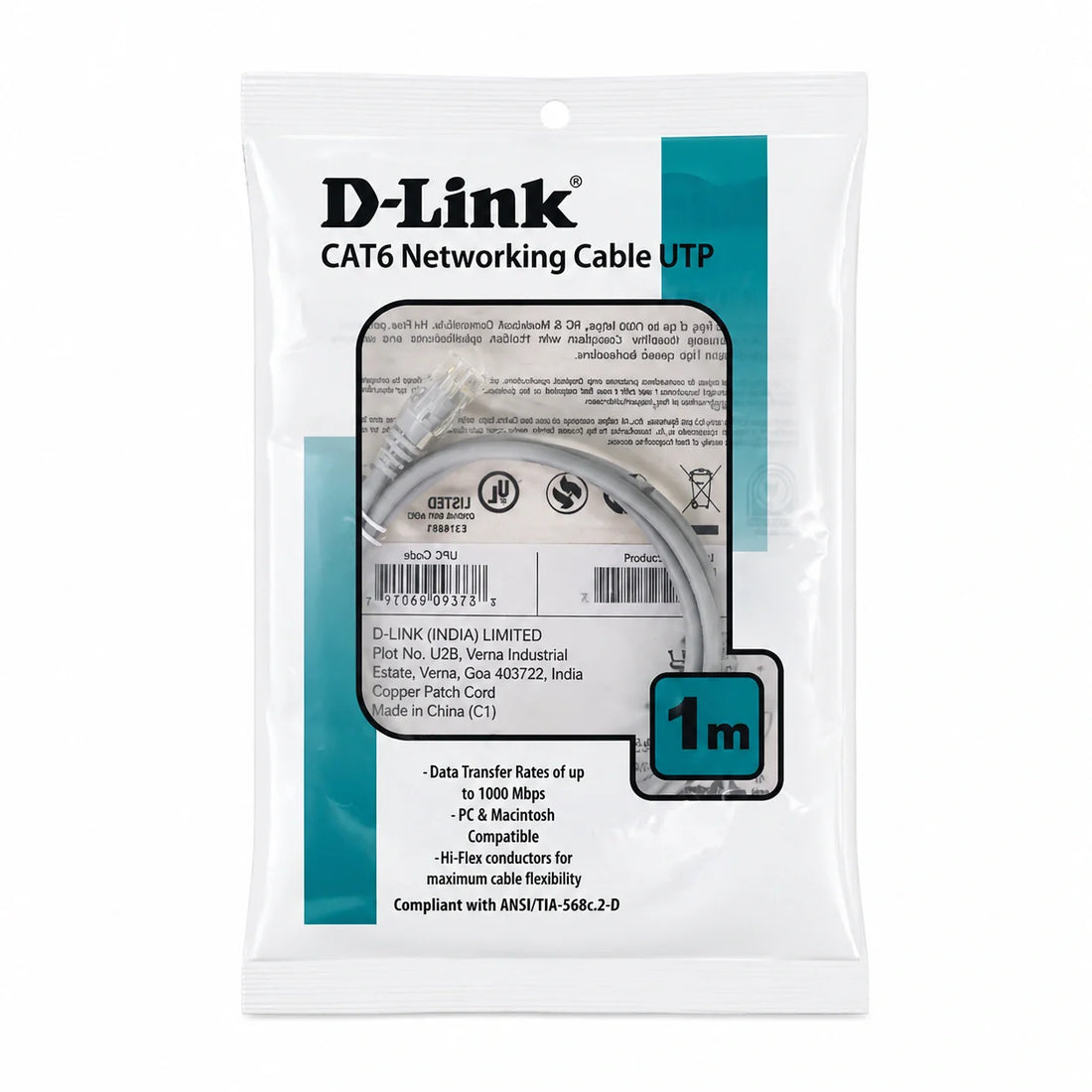 D-Link Original Patch Cord CAT6 - (1 Meter)