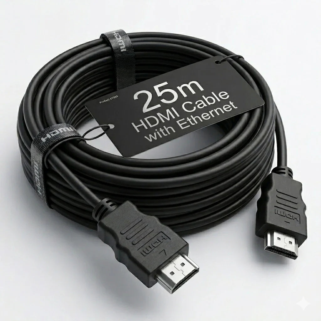 1.4V High-Speed HDMI Cable with Ethernet + 3D True Ultra HD (25 Meter)