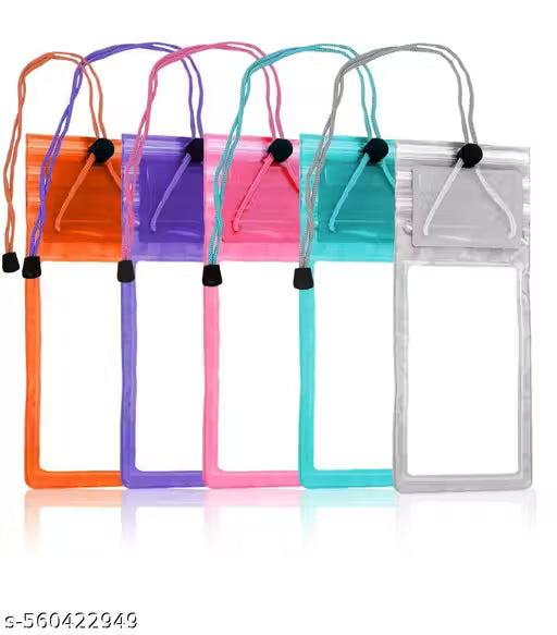10593 Waterproof Sealed Mobile Pouch PVC Transparent Rain Protection Mobile Cover Pouch Case,
